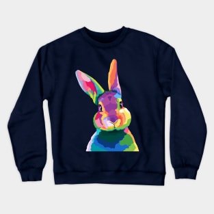 rabbit wpap pop art Crewneck Sweatshirt